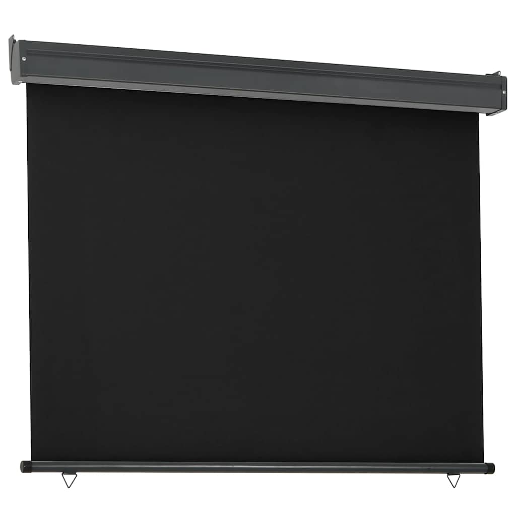 Balcony Side Awning 125x250 cm Black