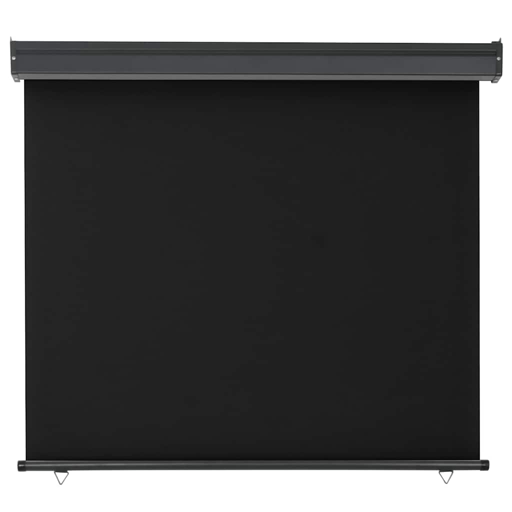Balcony Side Awning 125x250 cm Black