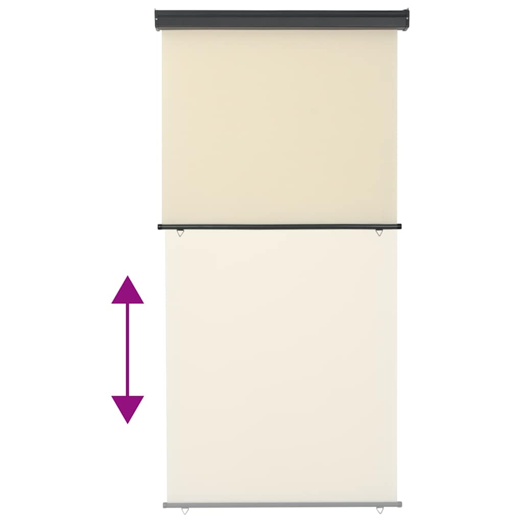 Balcony Side Awning 125x250 cm Cream