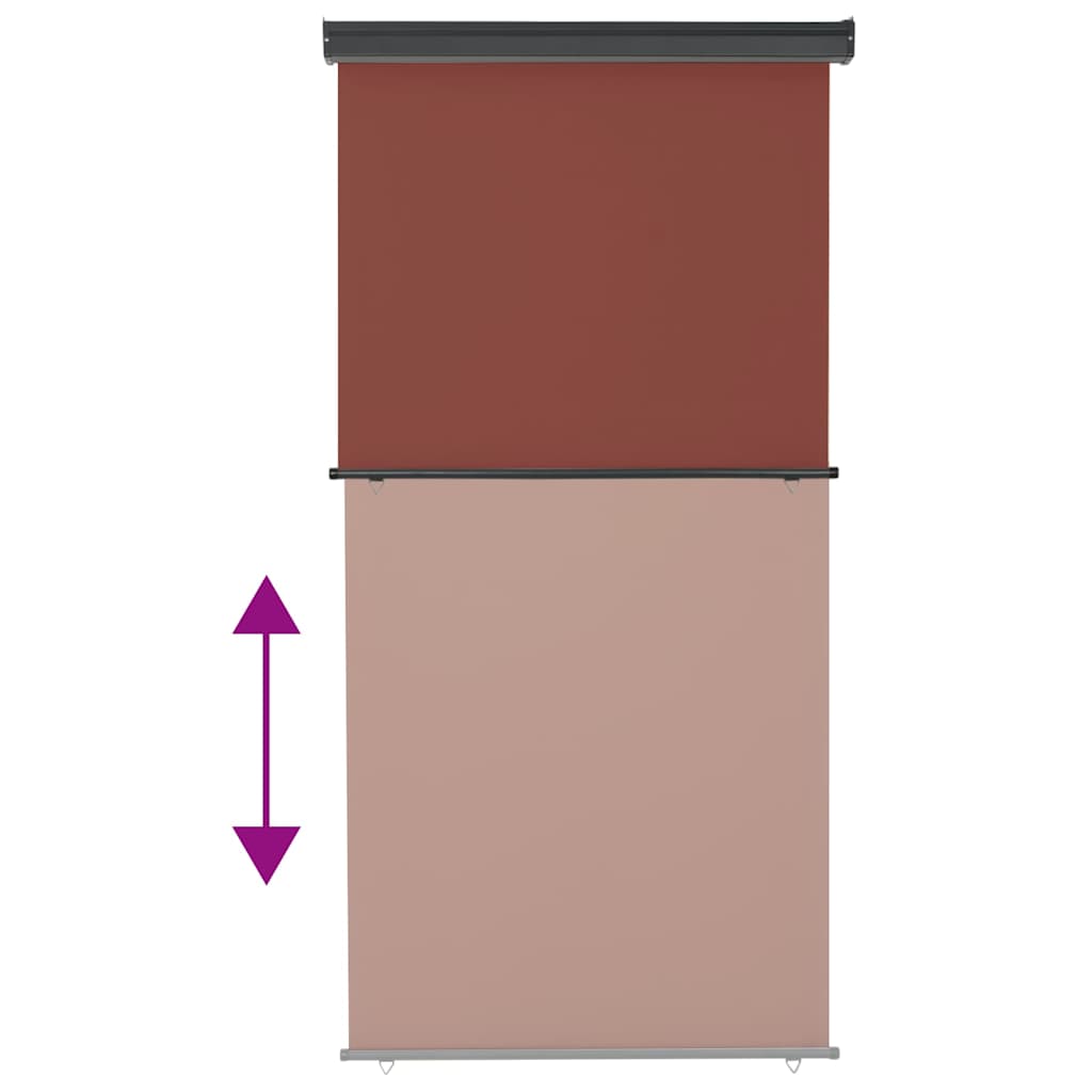 Balcony Side Awning 125x250 cm Brown