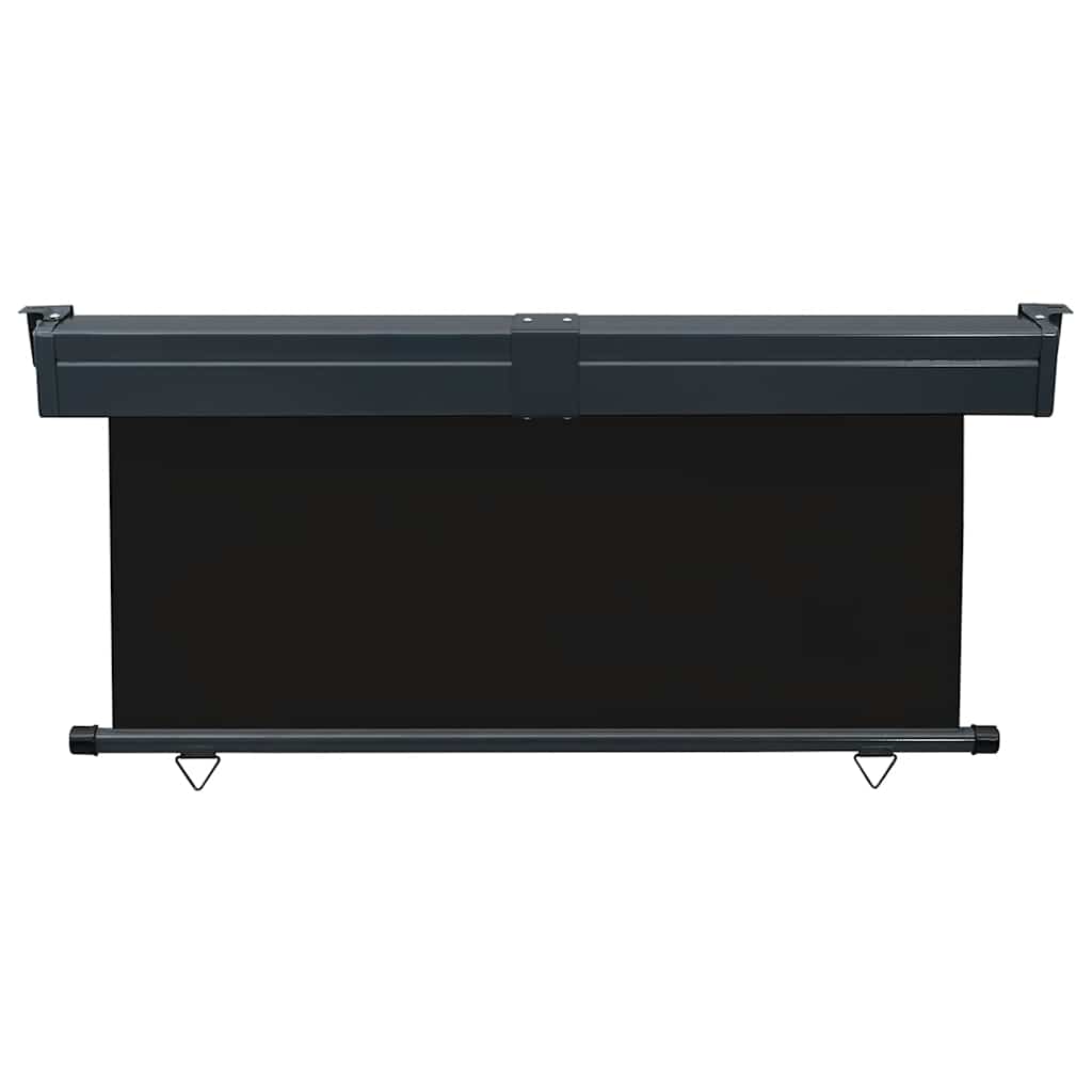 Balcony Side Awning | Black | Steel, aluminium, 100% polyester fabric
