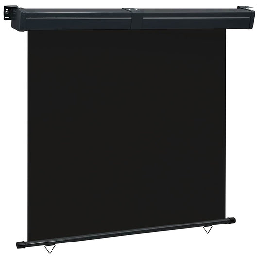 Balcony Side Awning | Black | Steel, aluminium, polyester | 175x250 cm