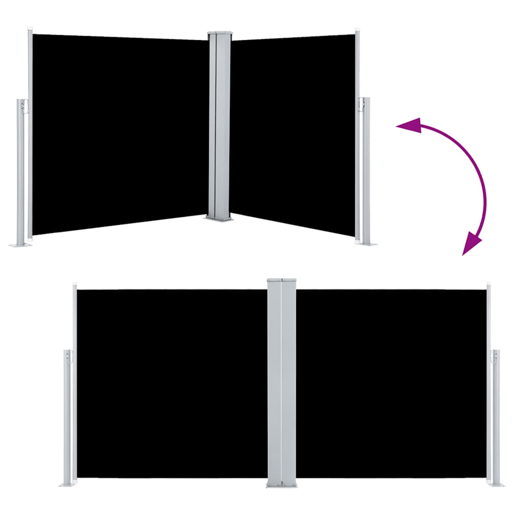 Side Awning | Black | Polyester with PU coating | 100x600 cm