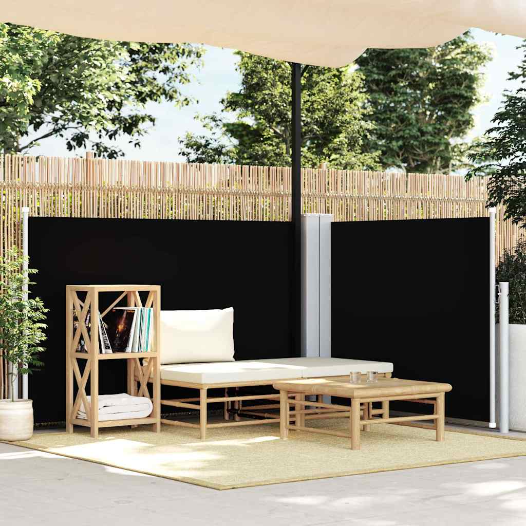 Side Awning | Black | Polyester with PU coating | 100x600 cm