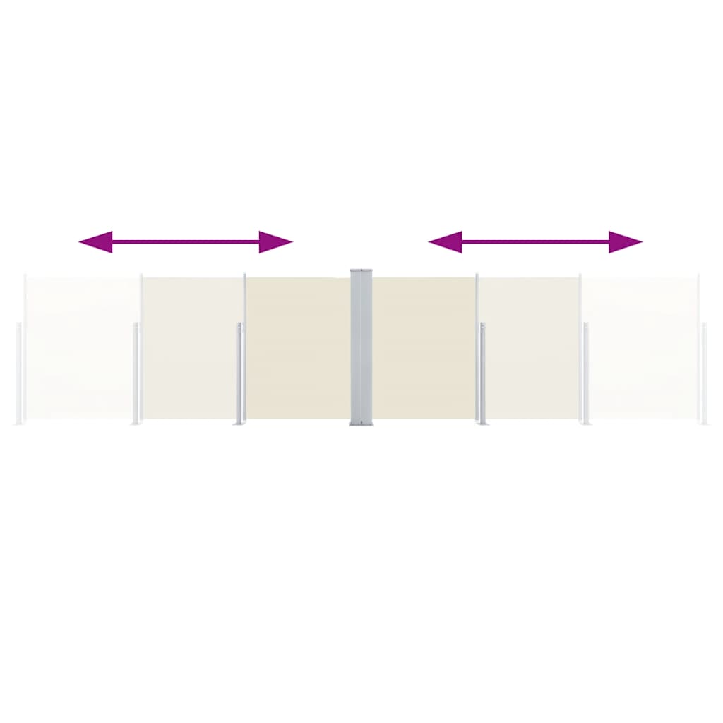 Retractable Side Awning Cream 100x600 cm