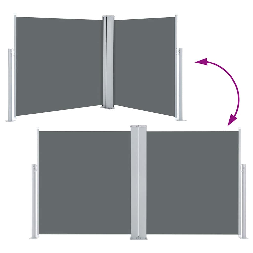 Side Awning | Anthracite | Polyester with PU coating | 100 x 600 cm
