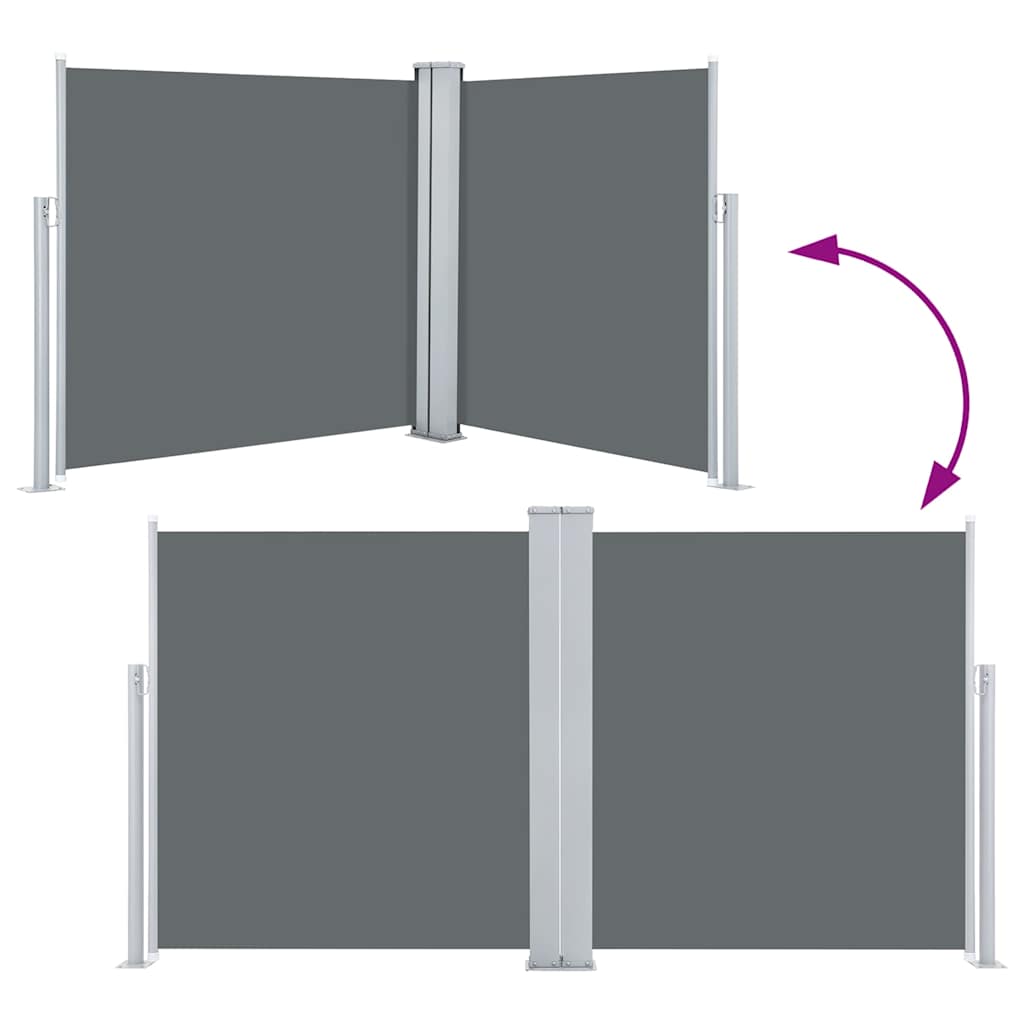 48444 vidaXL Retractable Side Awning Anthracite 100x600 cm