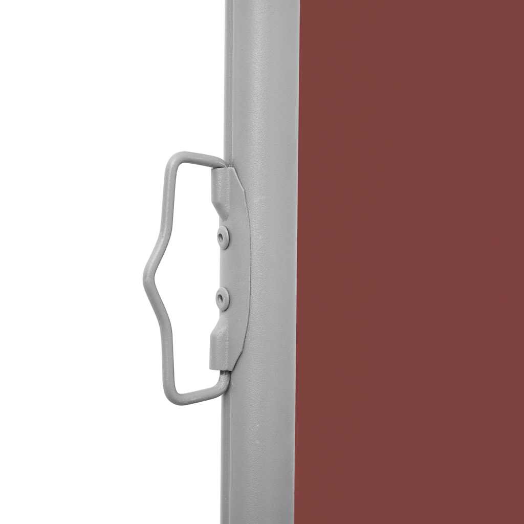 48445 vidaXL Retractable Side Awning Brown 100x600 cm