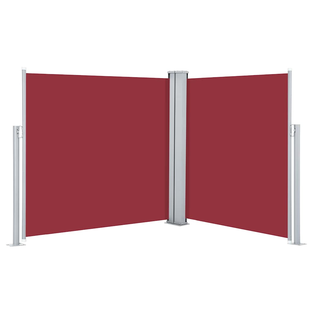 48447 vidaXL Retractable Side Awning Red 100x600 cm