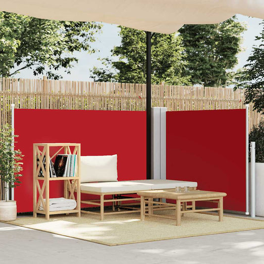 Side Awning | Red | Polyester with PU coating | 100 x 600 cm