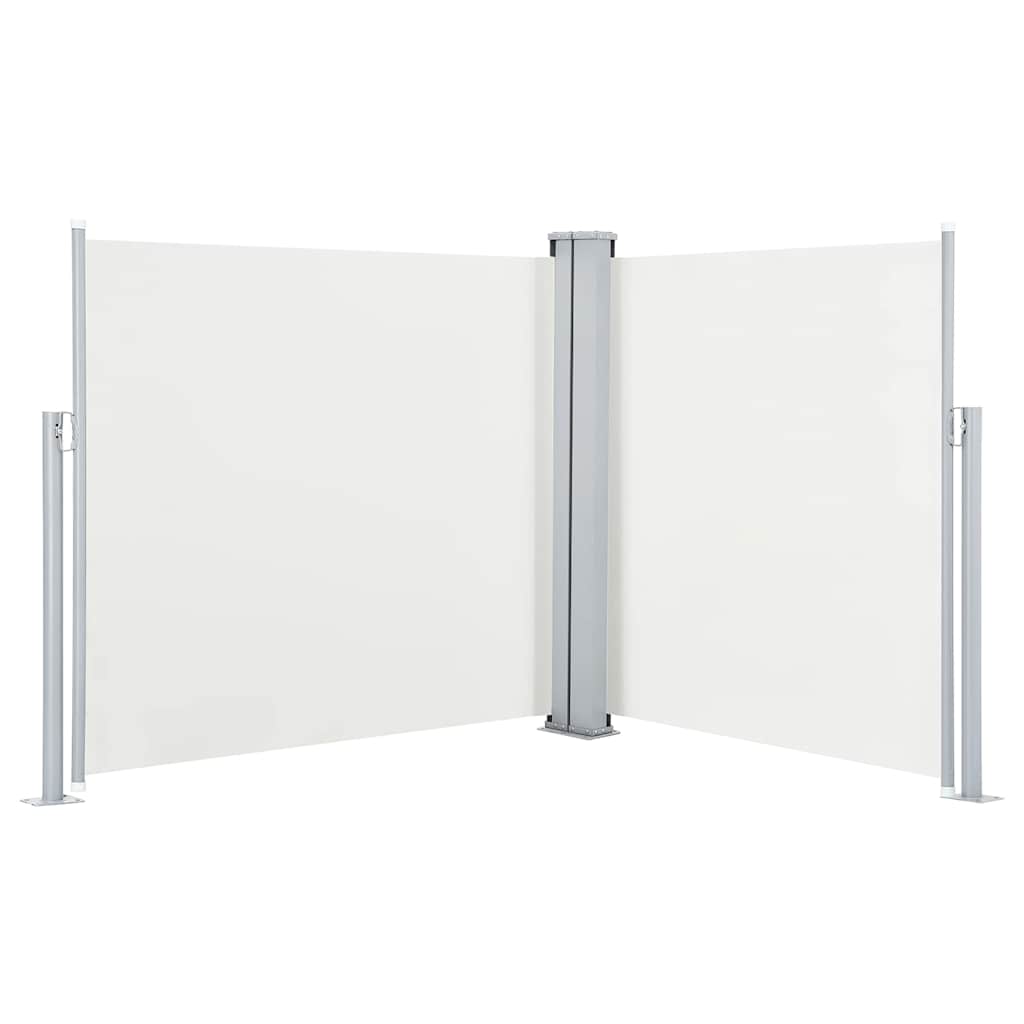 48449 vidaXL Retractable Side Awning Cream 120x600 cm