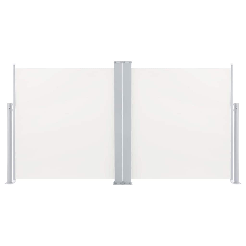 48449 vidaXL Retractable Side Awning Cream 120x600 cm