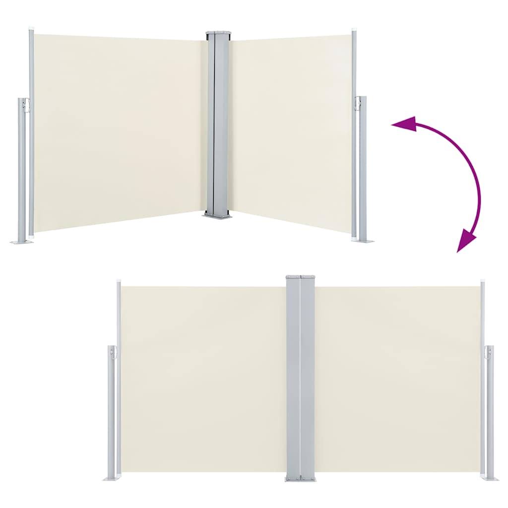 Retractable Side Awning Cream 120x600 cm
