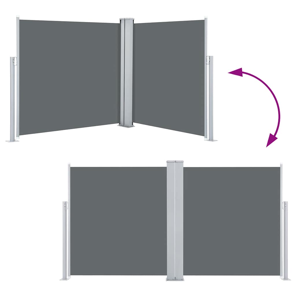Retractable Side Awning Anthracite 120x600 cm