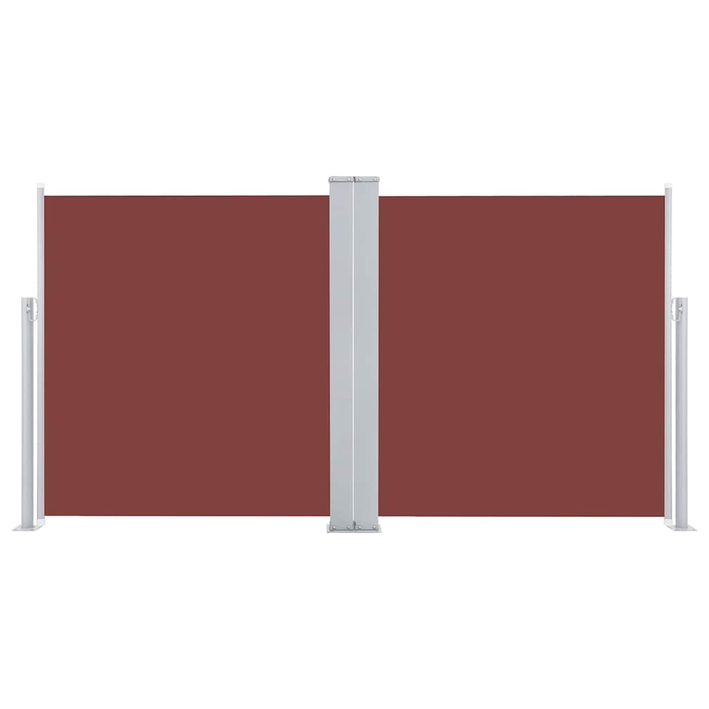 48451 vidaXL Retractable Side Awning Brown 120x600 cm