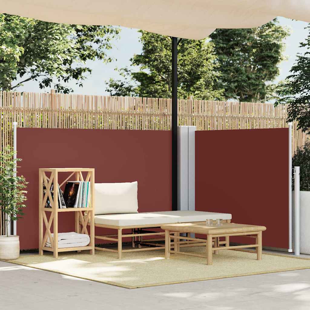 48451 vidaXL Retractable Side Awning Brown 120x600 cm