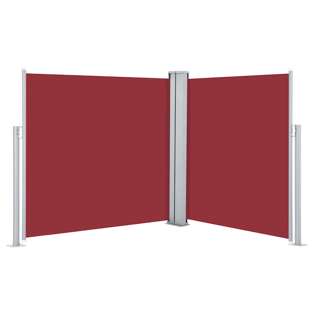 Retractable Side Awning Red 120x600 cm