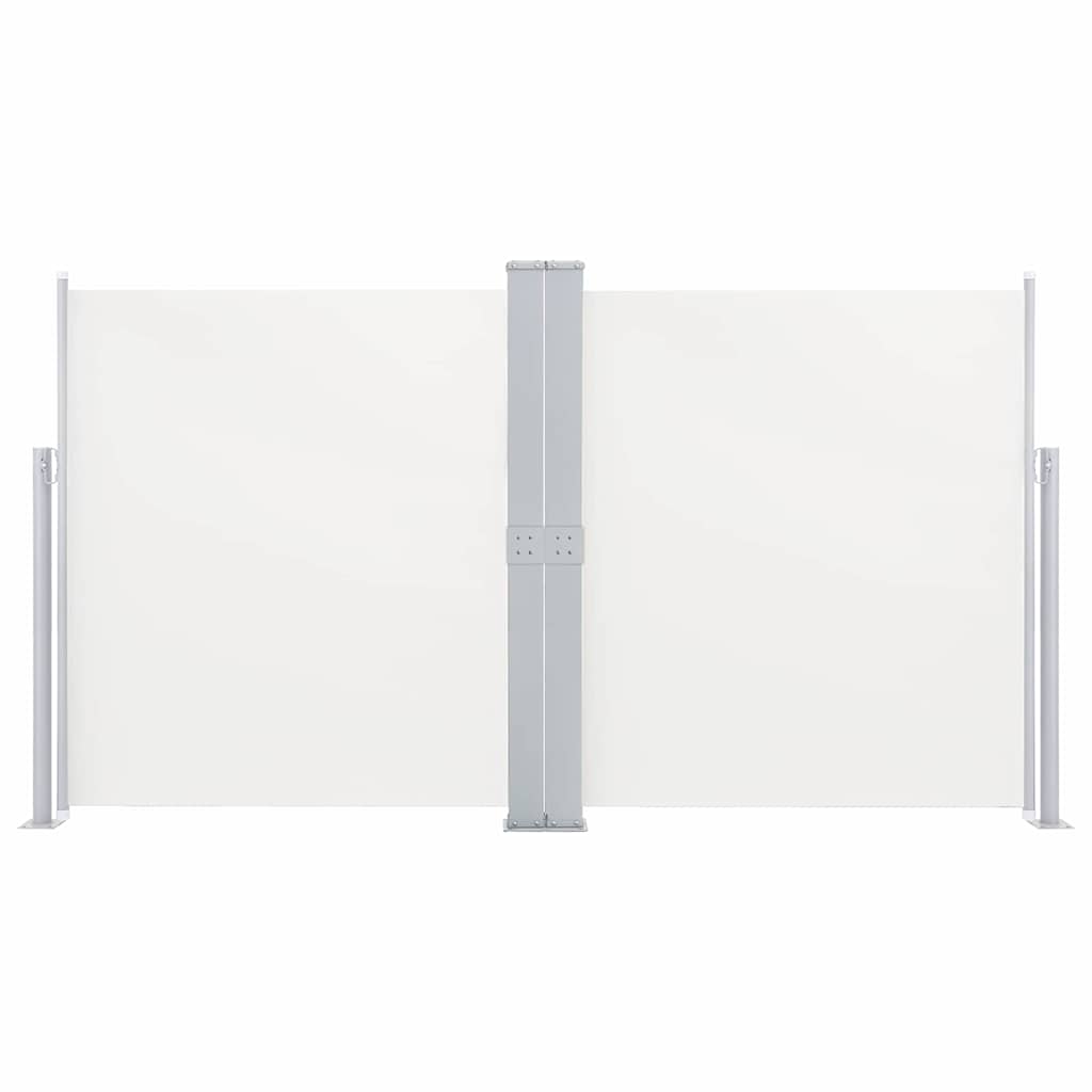 48455 vidaXL Retractable Side Awning Cream 140x600 cm