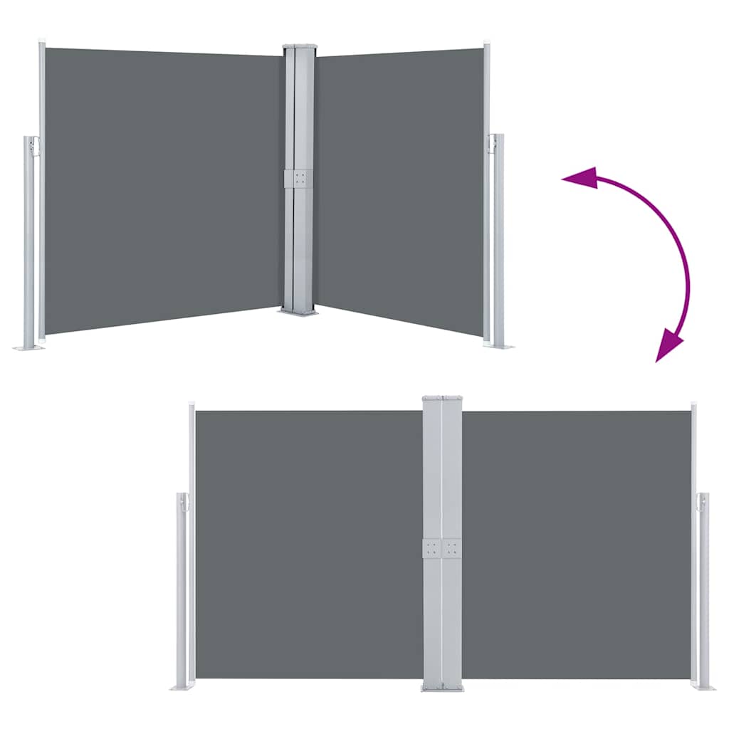 48456 vidaXL Retractable Side Awning Anthracite 140x600 cm