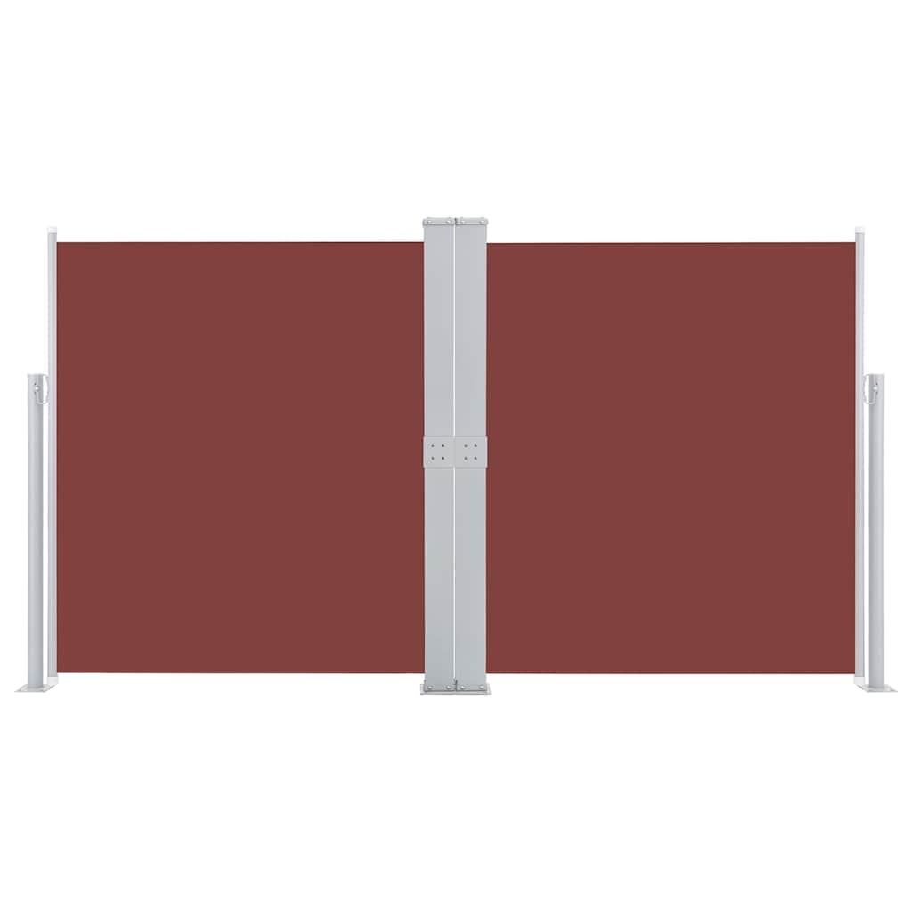 48457 vidaXL Retractable Side Awning Brown 140x600 cm
