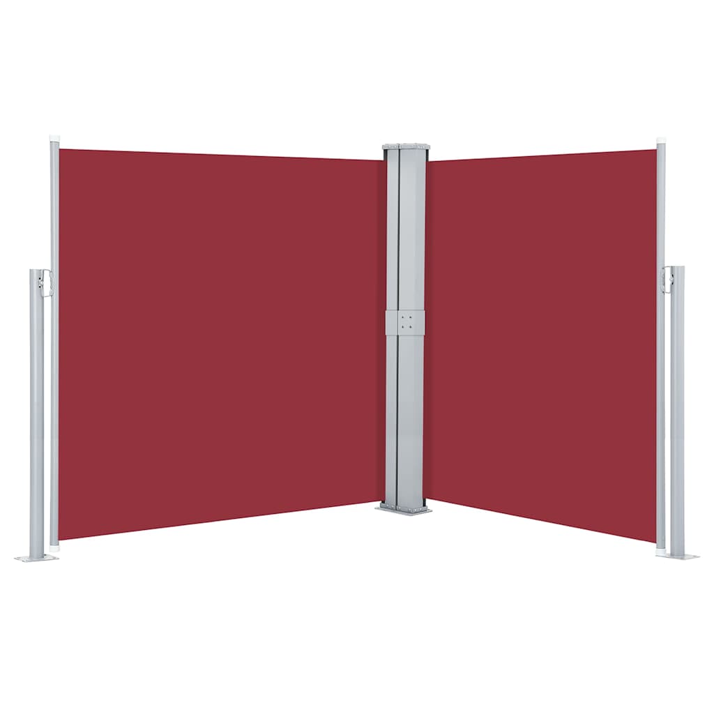 48459 vidaXL Retractable Side Awning Red 140x600 cm
