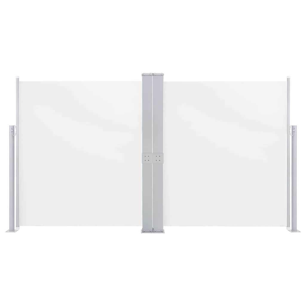 Patio Retractable Double Side Awning 170x600 cm Cream