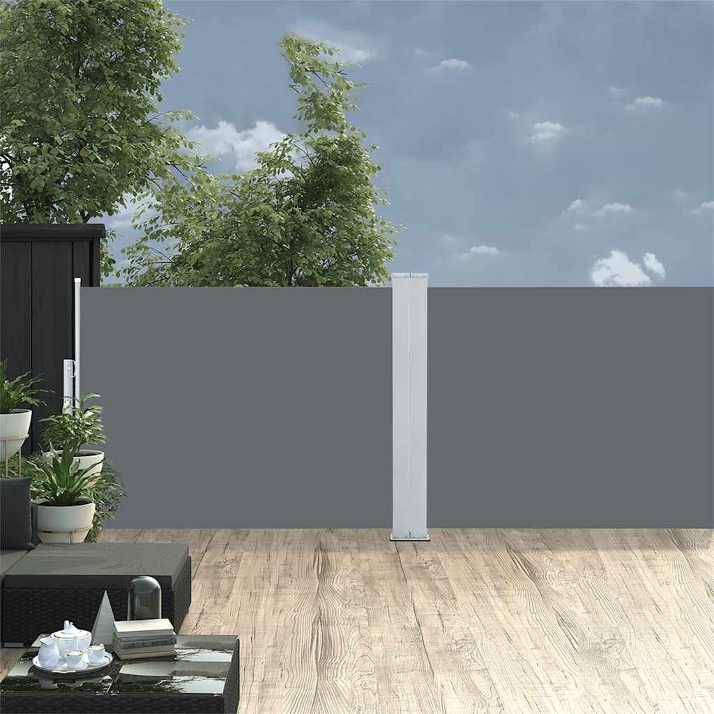 Side Awning | Anthracite | Polyester with PU coating | 100x1000cm