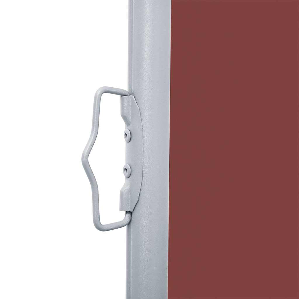 48481 vidaXL Retractable Side Awning Brown 120x1000 cm