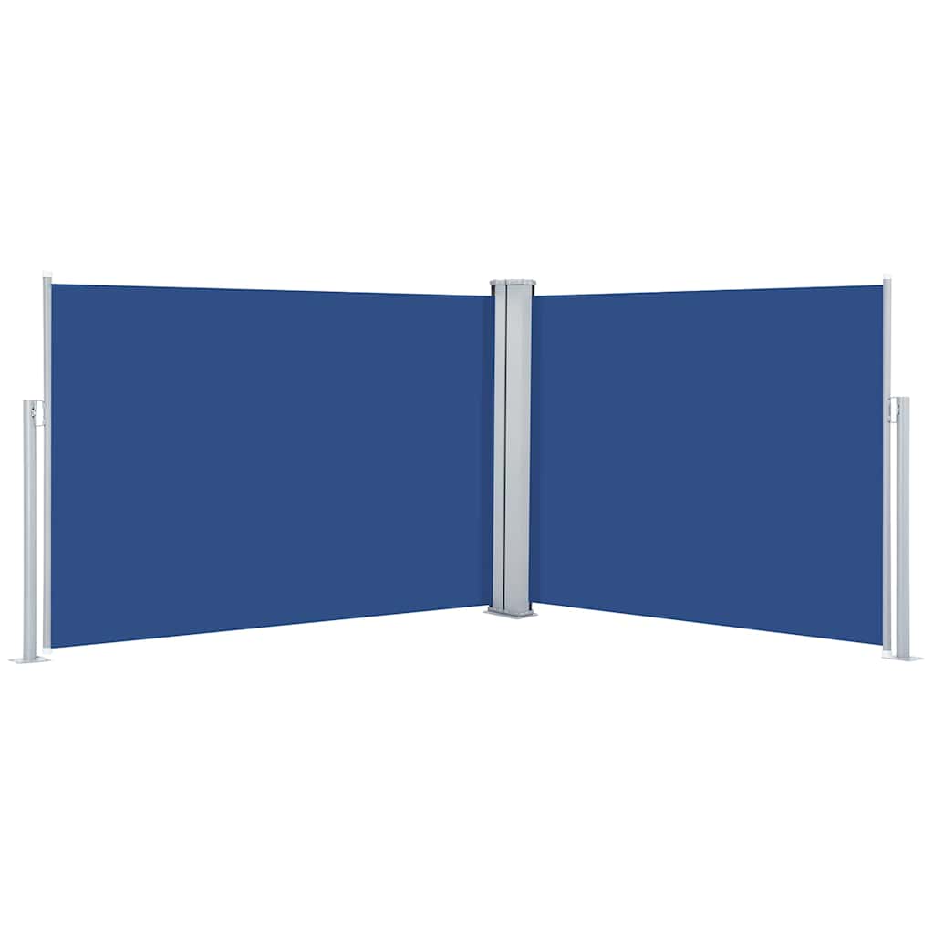 48482 vidaXL Retractable Side Awning Blue 120x1000 cm
