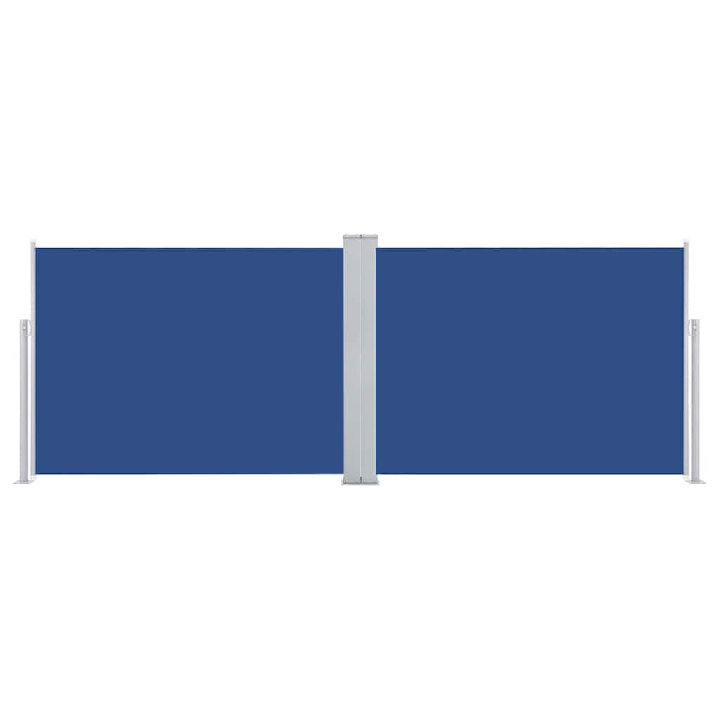 48482 vidaXL Retractable Side Awning Blue 120x1000 cm