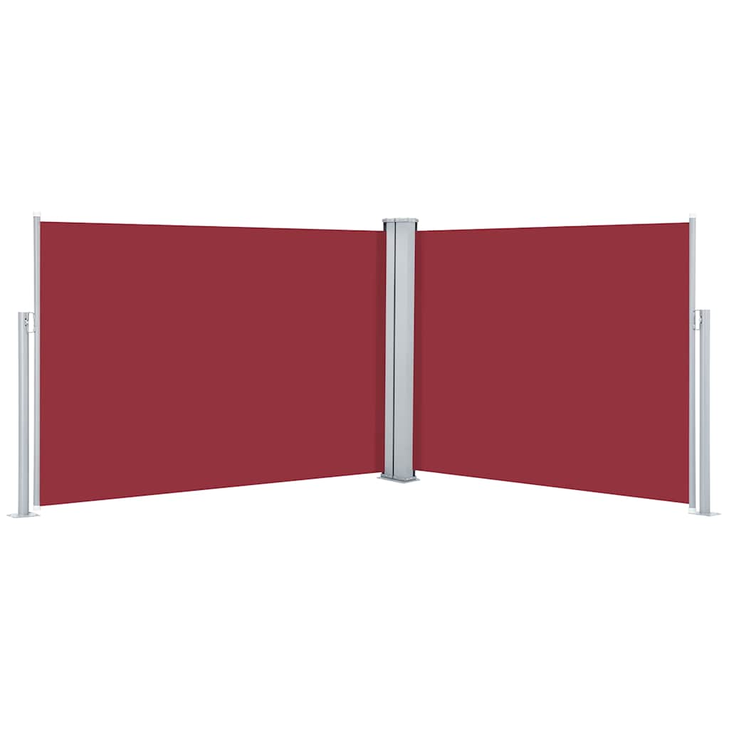 48483 vidaXL Retractable Side Awning Red 120x1000 cm
