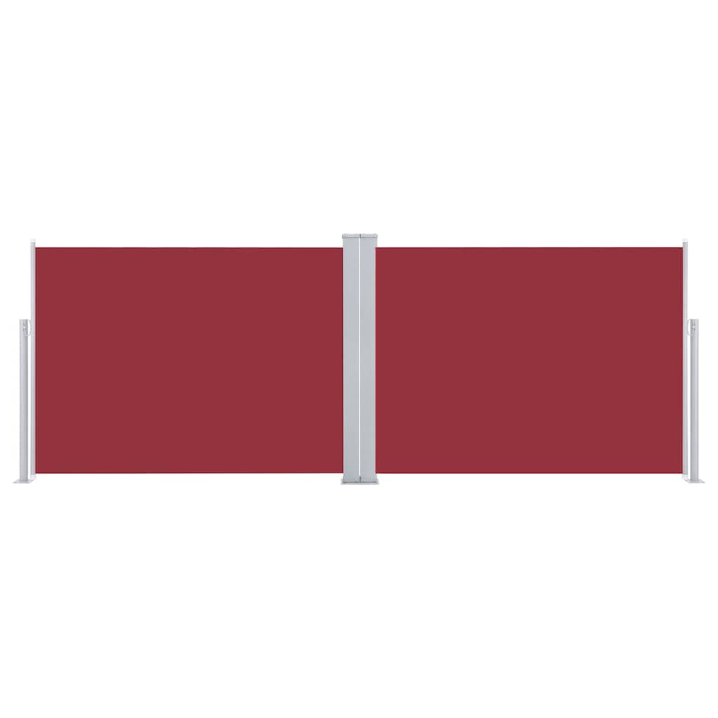 48483 vidaXL Retractable Side Awning Red 120x1000 cm