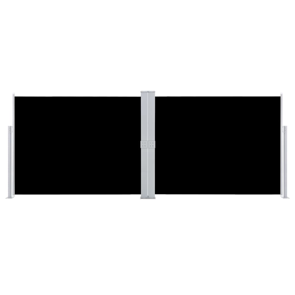 48484 vidaXL Retractable Side Awning Black 140x1000 cm