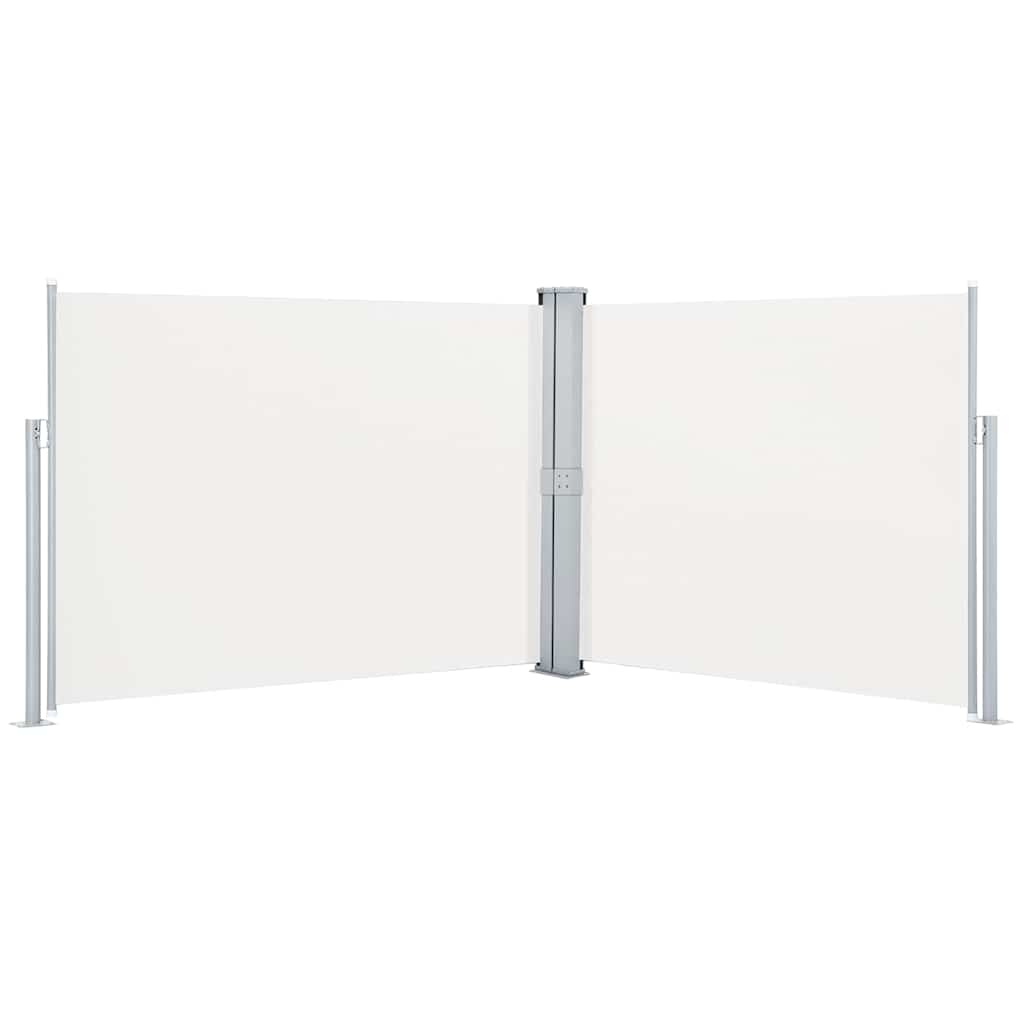 48485 vidaXL Retractable Side Awning Cream 140x1000 cm