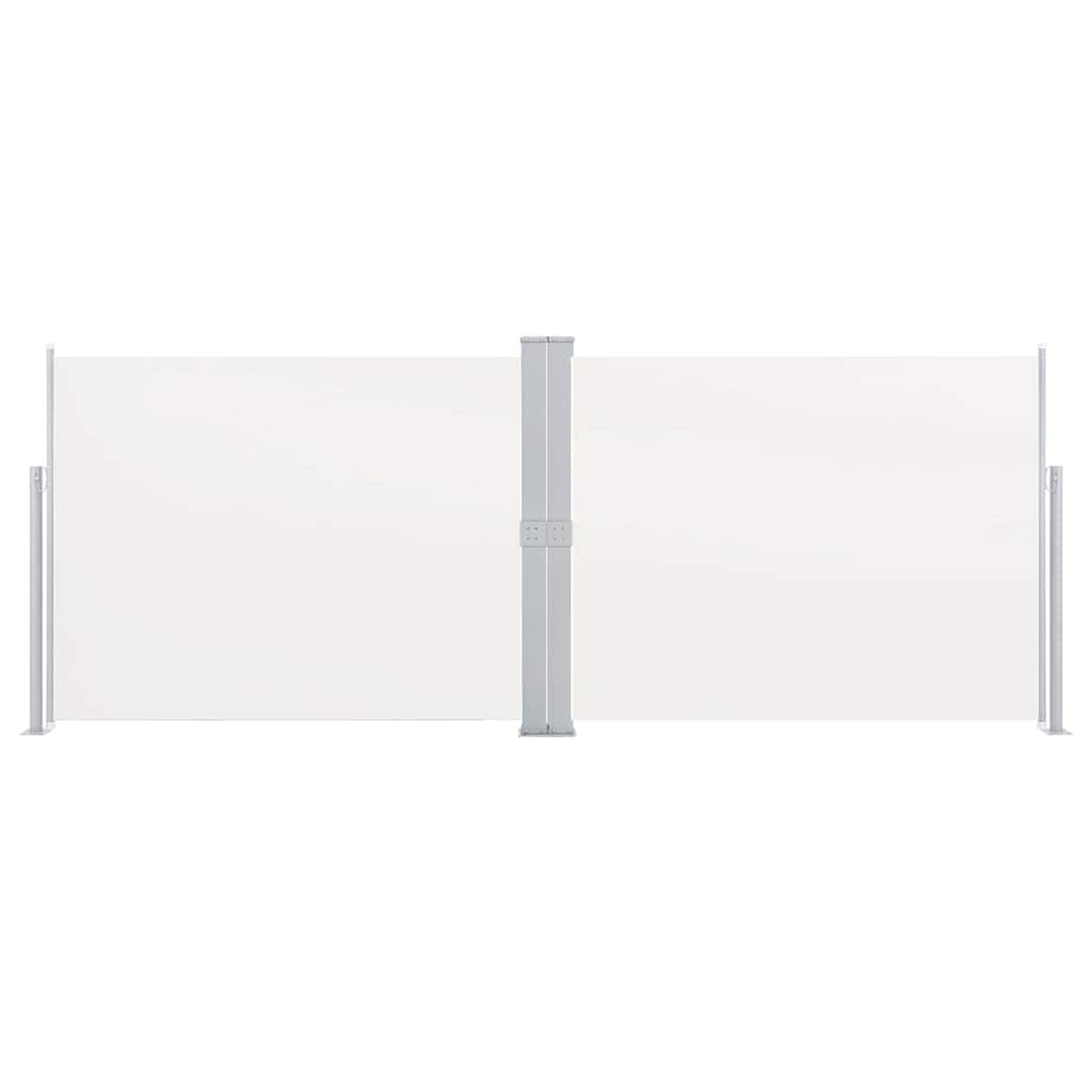 48485 vidaXL Retractable Side Awning Cream 140x1000 cm