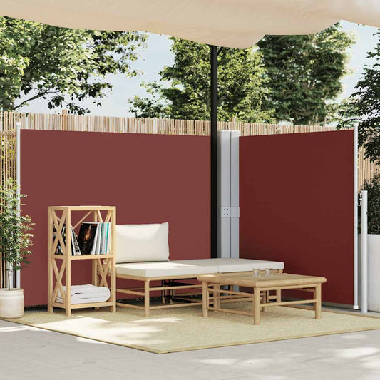 48487 vidaXL Retractable Side Awning Brown 140x1000 cm