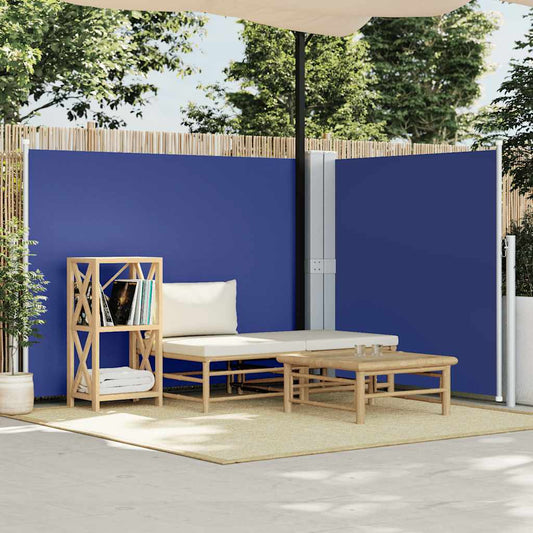 48488 vidaXL Retractable Side Awning Blue 140x1000 cm