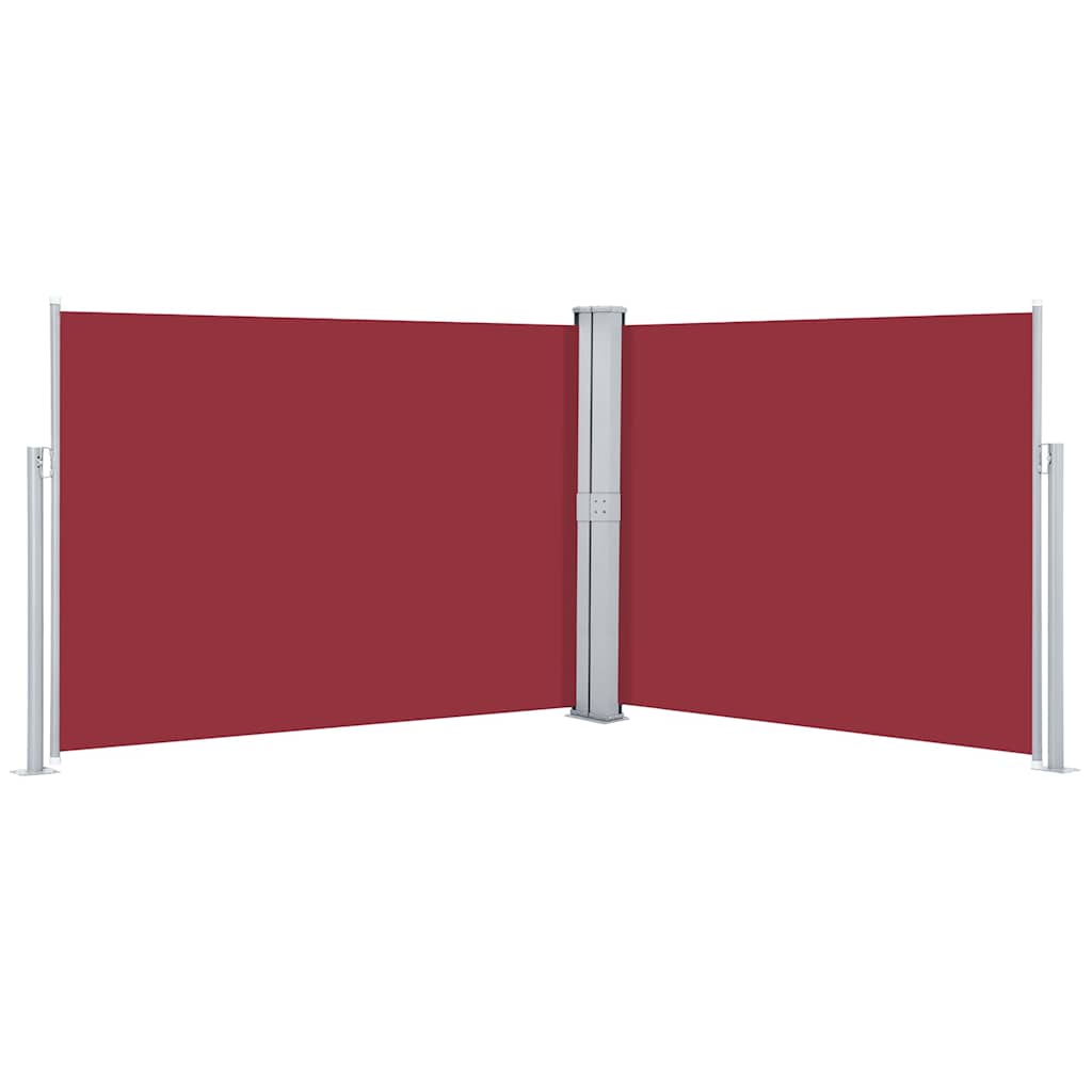 48489 vidaXL Retractable Side Awning Red 140x1000 cm