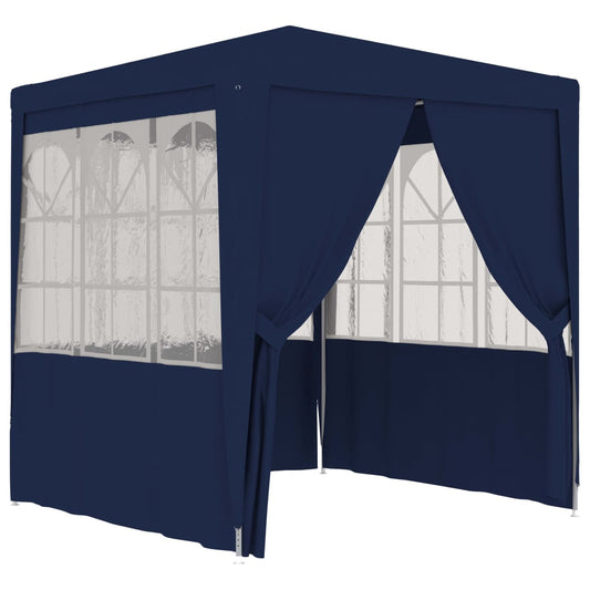 vidaXL Professional Party Tent with Side Walls 2x2 m Blue 90 g/m²