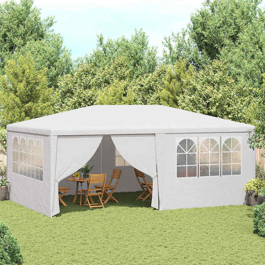 Party Tent | White | Polyethylene, Steel | Large | Collapsible