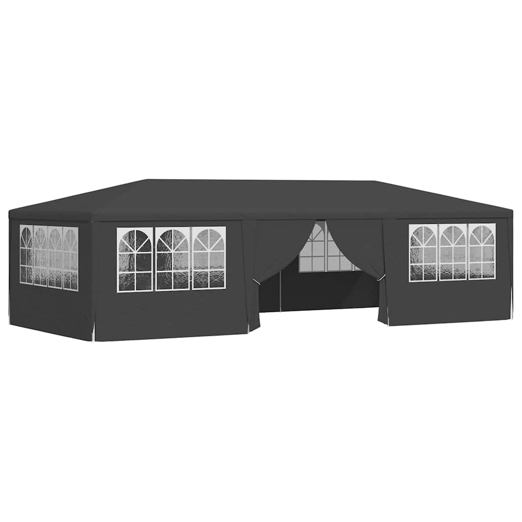Professional Party Tent with Side Walls 4x9 m Anthracite 90 g/m?