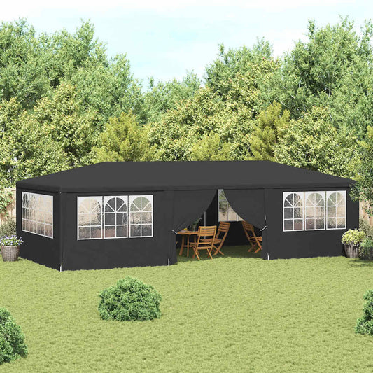Party Tent | Anthracite | Polyethylene, Steel | 4x9 m |  Foldable