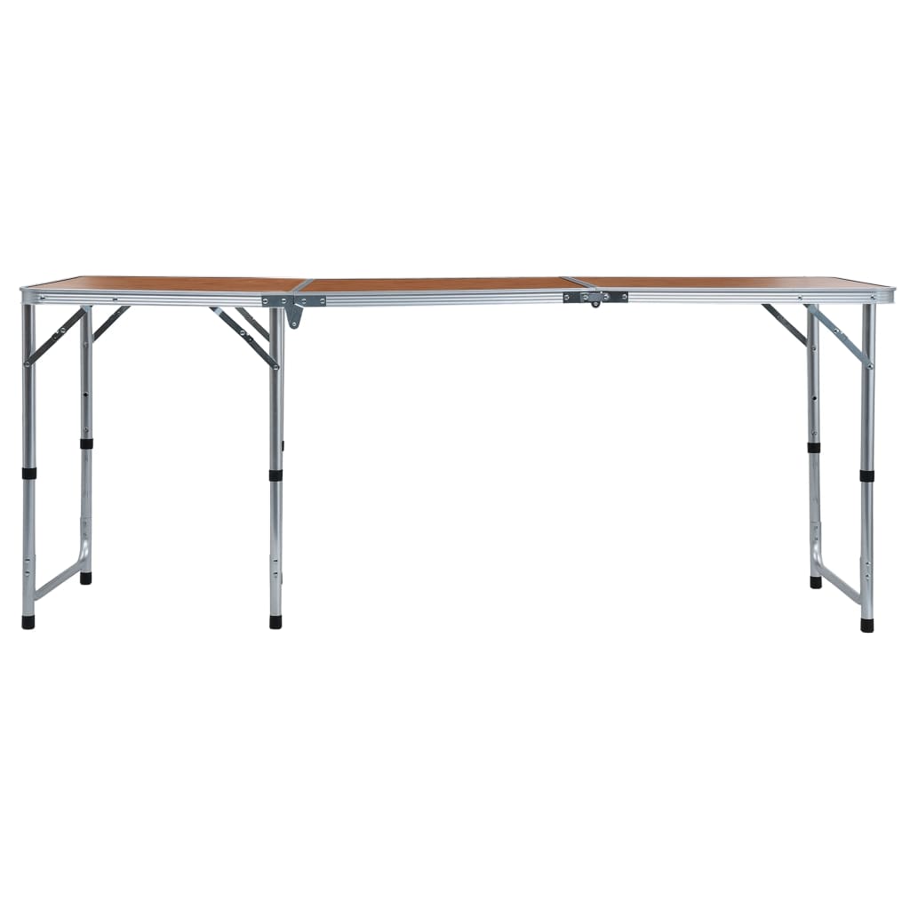 48174 vidaXL Foldable Camping Table Aluminium 180x60 cm