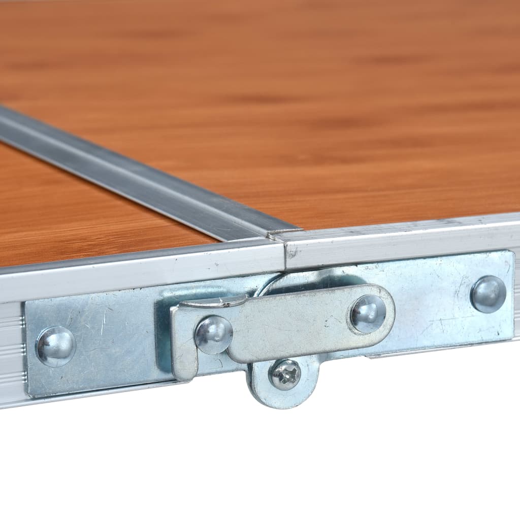 48174 vidaXL Foldable Camping Table Aluminium 180x60 cm