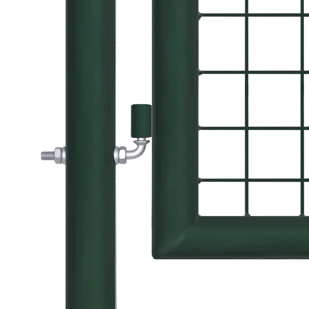 vidaXL Fence Gate Steel 100x150 cm Green