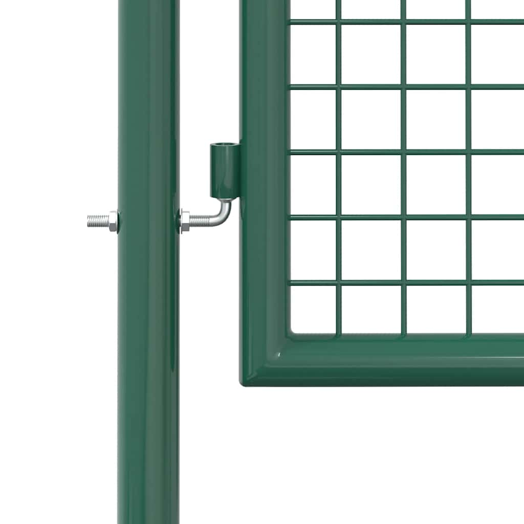 vidaXL Fence Gate Steel 100x150 cm Green