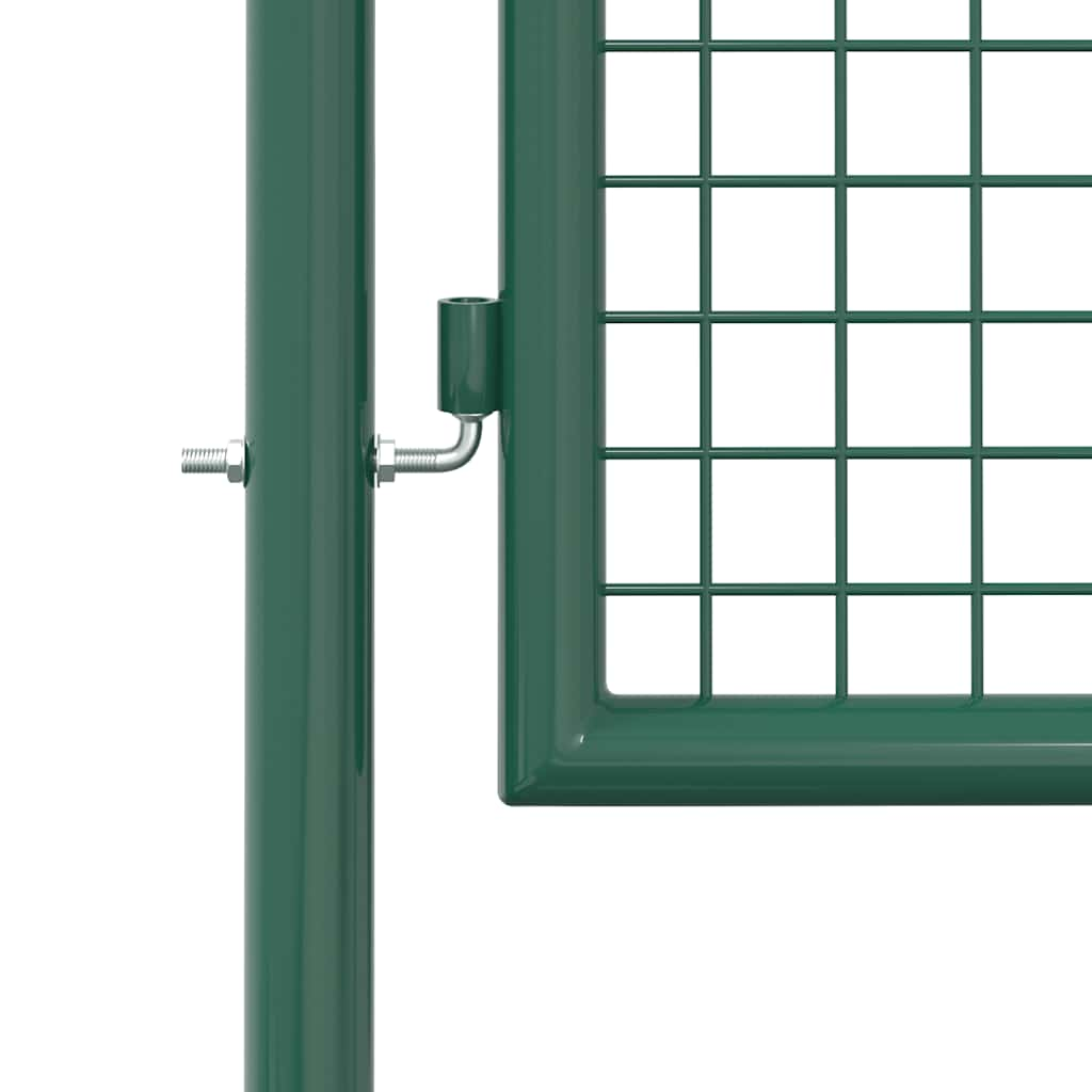 vidaXL Fence Gate Steel 100x200 cm Green