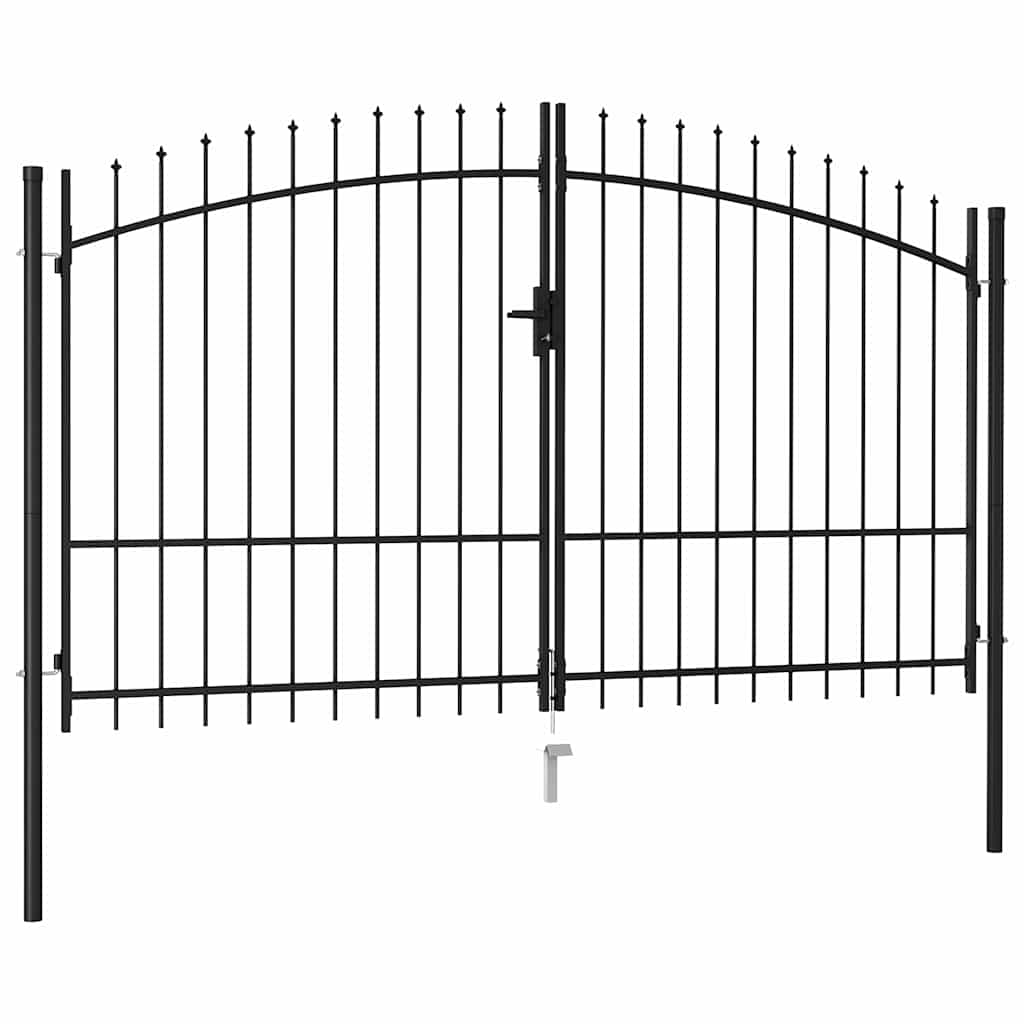 Fence Gate "Woerden" Double Door with Spike Top 299,5x249,5 cm