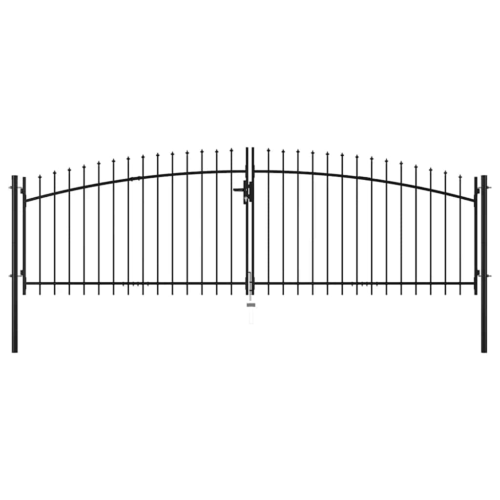 Double Door Fence Gate Woerden with Spear Top 400x199.5 cm
