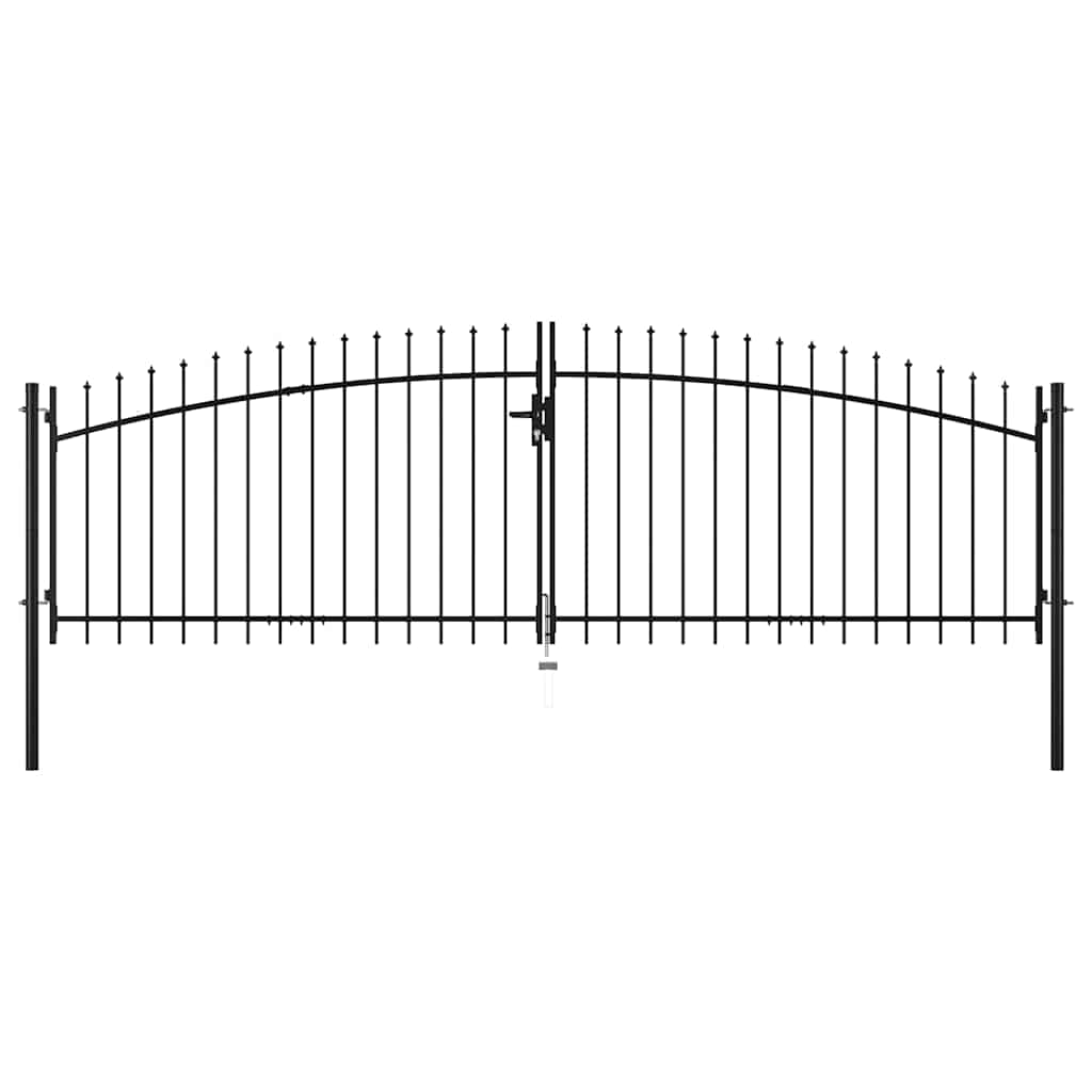 Double Door Fence Gate "Woerden" with Spear Top 400x199,5 cm